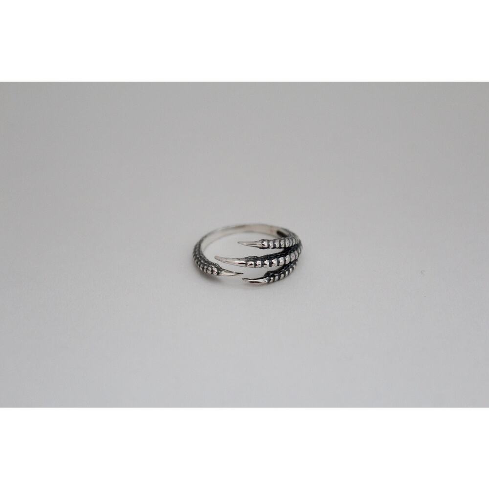 Sterling Silver Adjustable Bird Claw Ring, Silver… - image 6